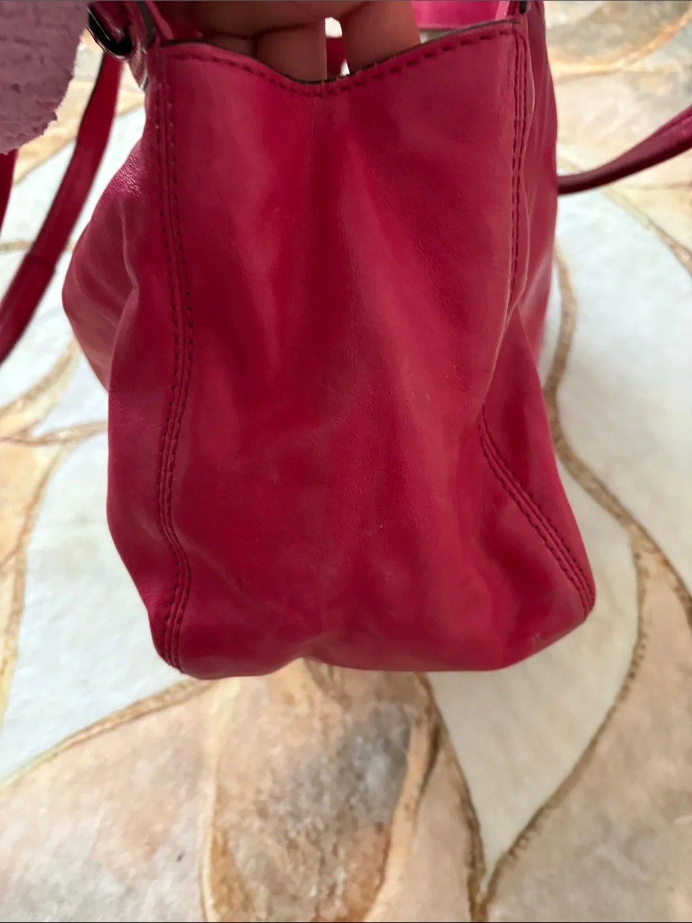 Coach Bright Pink Leather Shoulder Bag with Silver-Tone Turnlock